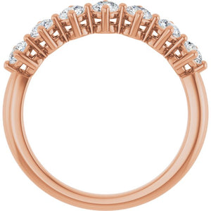 14K White Gold 3/4 CTW Natural Diamond Anniversary Band – Elegant Design