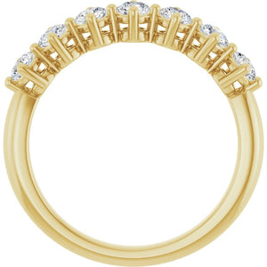 14K White Gold 3/4 CTW Natural Diamond Anniversary Band – Elegant Design