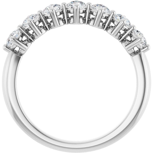 14K White 3/4 CTW Natural Diamond Anniversary Band