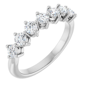 14K Gold & Platinum Natural Diamond Anniversary Band - Options Available