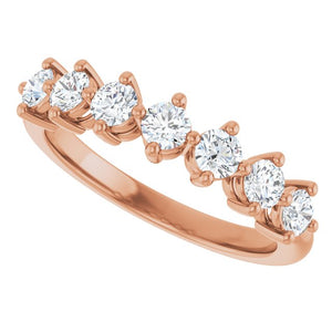 14K White Gold 3/4 CTW Natural Diamond Anniversary Band – Elegant Design