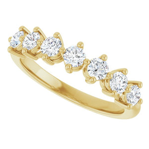 14K White Gold 3/4 CTW Natural Diamond Anniversary Band – Elegant Design