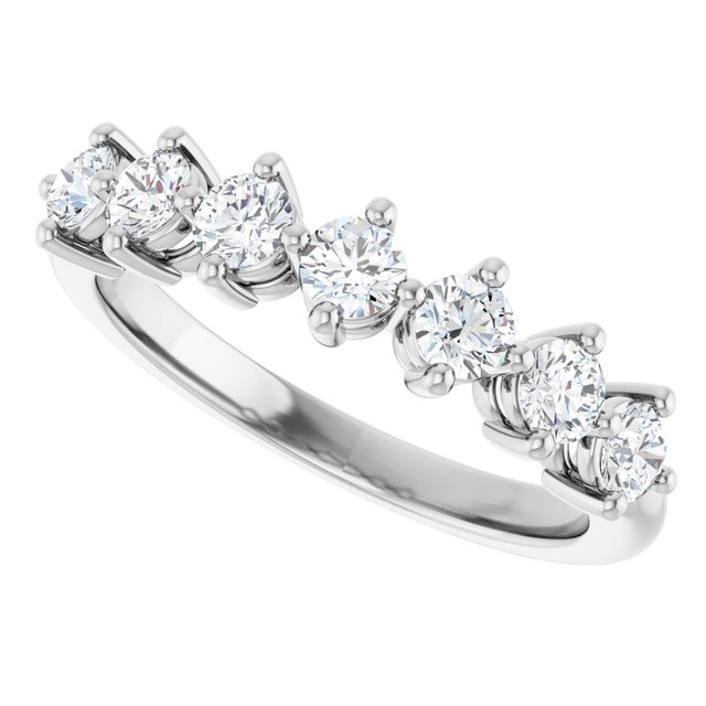 14K White 3/4 CTW Natural Diamond Anniversary Band