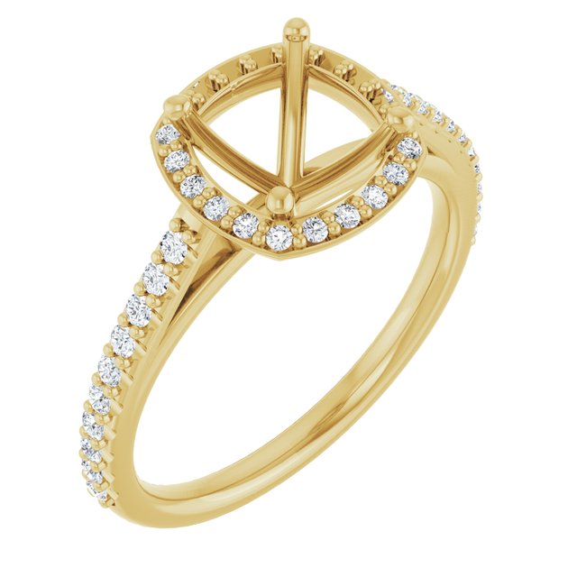 Platinum Lab-Grown Diamond Semi-Set Engagement Ring