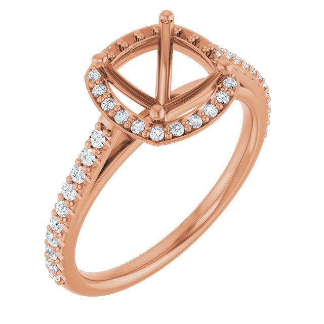 Platinum Lab-Grown Diamond Semi-Set Engagement Ring