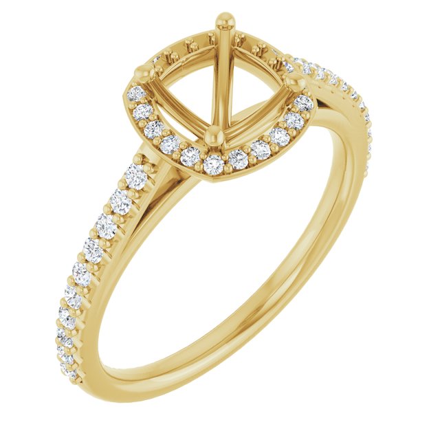 Platinum Lab-Grown Diamond Semi-Set Engagement Ring