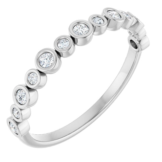 14K Rose 1/2 CTW Natural Diamond Anniversary Band