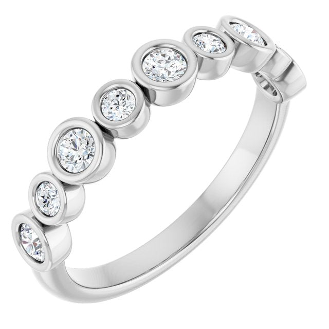 14K Rose 1/2 CTW Natural Diamond Anniversary Band