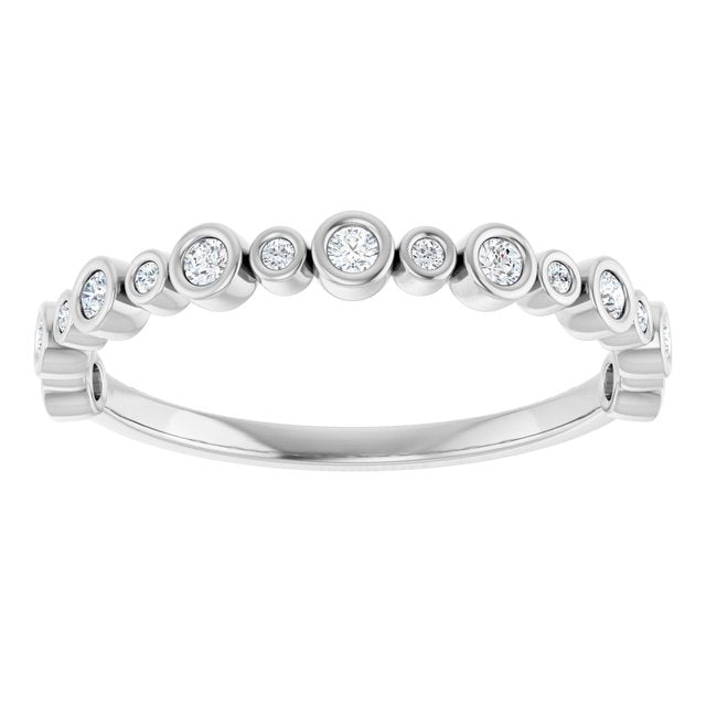 14K Rose 1/2 CTW Natural Diamond Anniversary Band