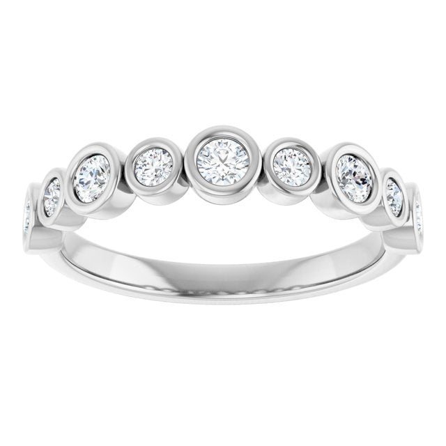 14K Rose 1/2 CTW Natural Diamond Anniversary Band