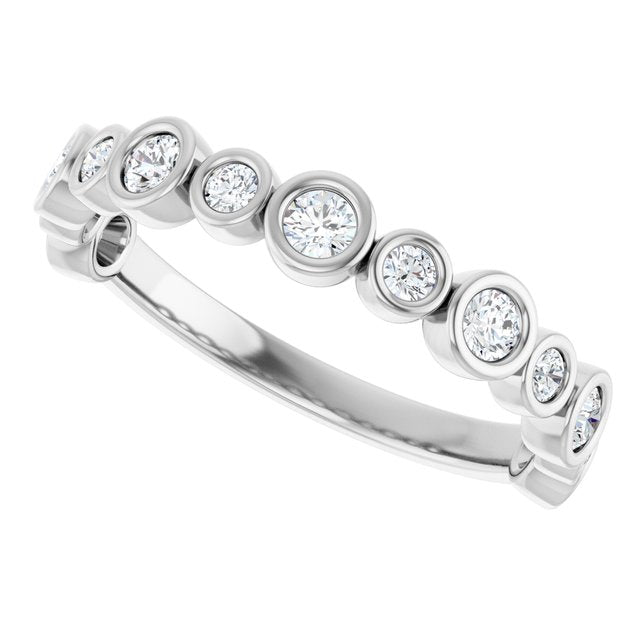 14K Rose 1/2 CTW Natural Diamond Anniversary Band