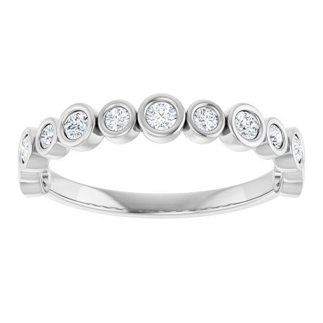 14K Rose 1/2 CTW Natural Diamond Anniversary Band