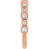 14K Rose Gold 1/2 CTW Asscher-Cut Natural Diamond Anniversary Ring