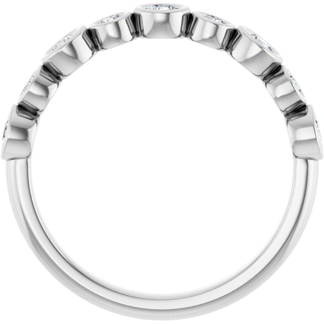 14K Rose 1/2 CTW Natural Diamond Anniversary Band