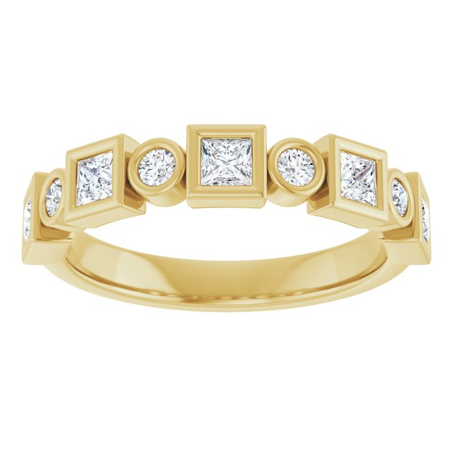 14K Rose 1/2 CTW Natural Diamond Anniversary Band