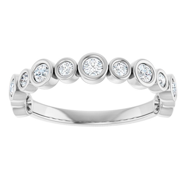 14K Rose 1/2 CTW Natural Diamond Anniversary Band