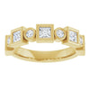 14K Rose Gold 1/2 CTW Asscher-Cut Natural Diamond Anniversary Ring