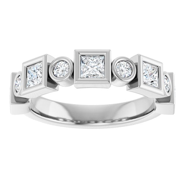 14K Rose 1/2 CTW Natural Diamond Anniversary Band