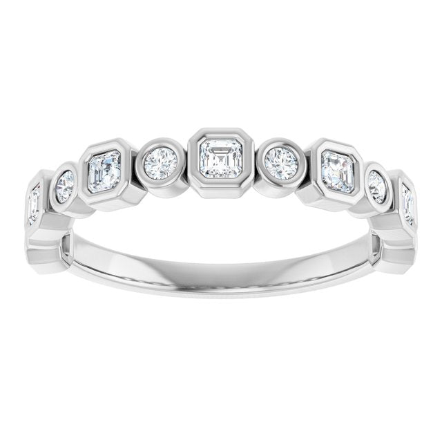 14K Rose 1/2 CTW Natural Diamond Anniversary Band