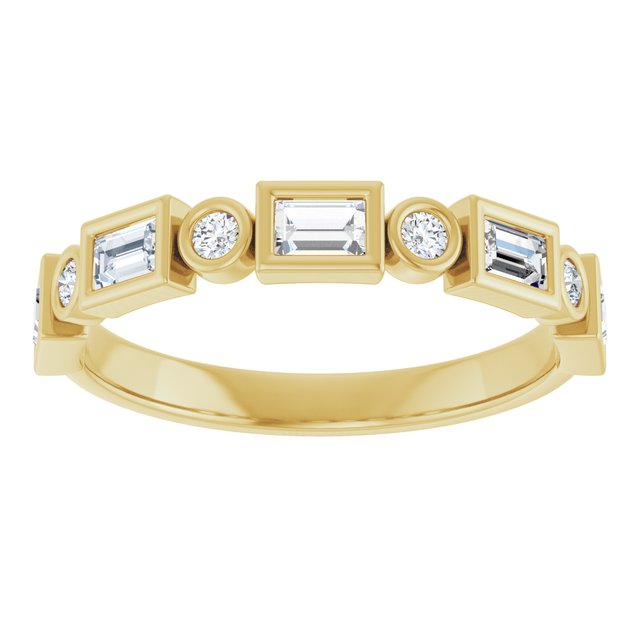 14K Rose 1/2 CTW Natural Diamond Anniversary Band