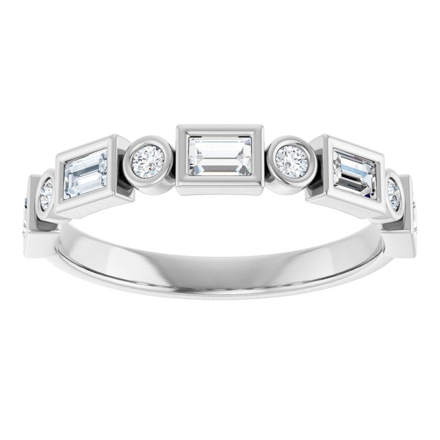 14K Rose 1/2 CTW Natural Diamond Anniversary Band