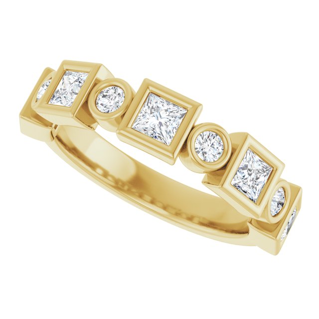 14K Rose 1/2 CTW Natural Diamond Anniversary Band