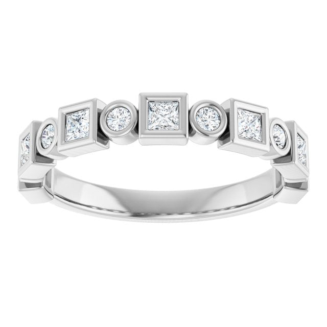 14K Rose 1/2 CTW Natural Diamond Anniversary Band