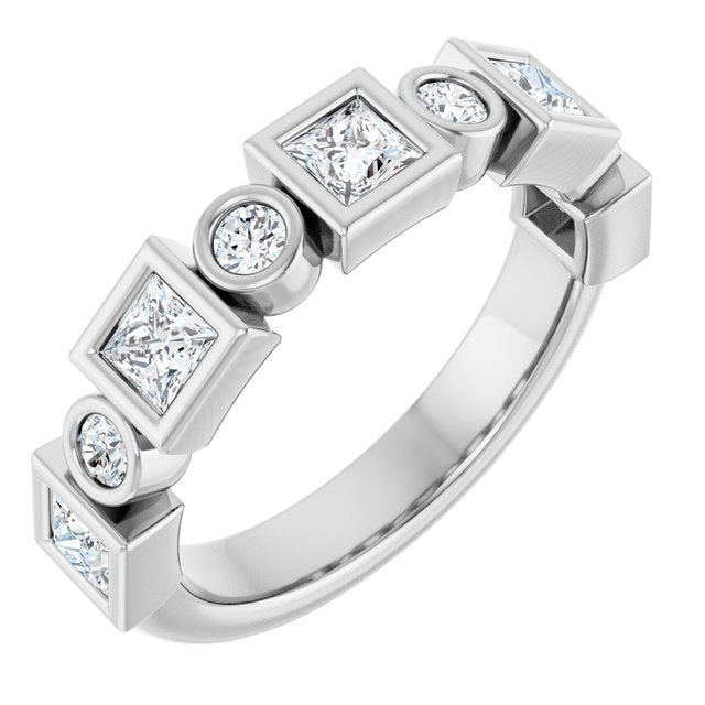 14K Rose 1/2 CTW Natural Diamond Anniversary Band