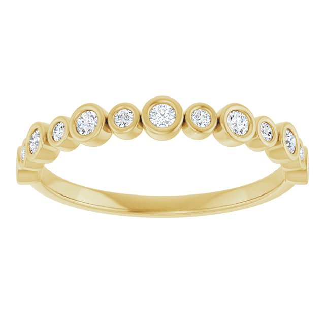 14K Rose 1/2 CTW Natural Diamond Anniversary Band