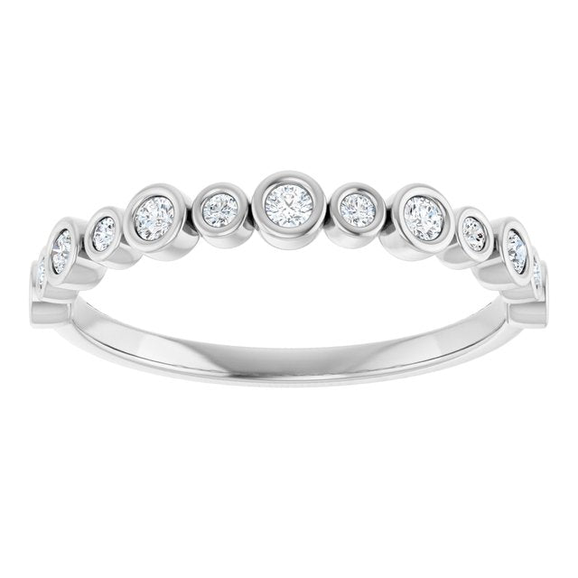 14K Rose 1/2 CTW Natural Diamond Anniversary Band