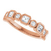 14K Rose 1/2 CTW Natural Diamond Anniversary Band