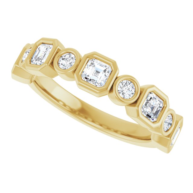 14K Rose 1/2 CTW Natural Diamond Anniversary Band