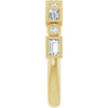 14K Rose Gold 1/2 CTW Asscher-Cut Natural Diamond Anniversary Ring