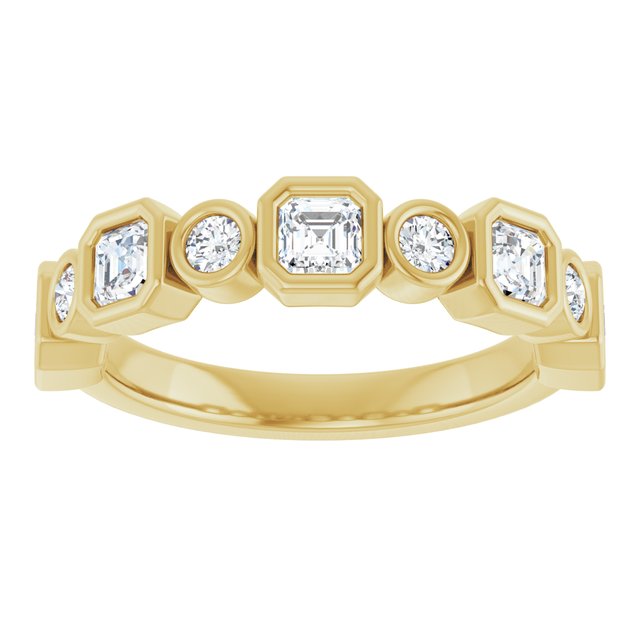 14K Rose 1/2 CTW Natural Diamond Anniversary Band