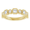 14K Rose Gold 1/2 CTW Asscher-Cut Natural Diamond Anniversary Ring