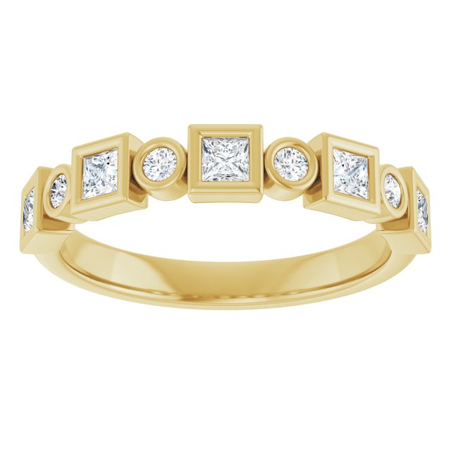 14K Rose 1/2 CTW Natural Diamond Anniversary Band