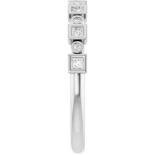 14K Rose 1/2 CTW Natural Diamond Anniversary Band