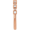 14K Rose Gold 1/2 CTW Asscher-Cut Natural Diamond Anniversary Ring