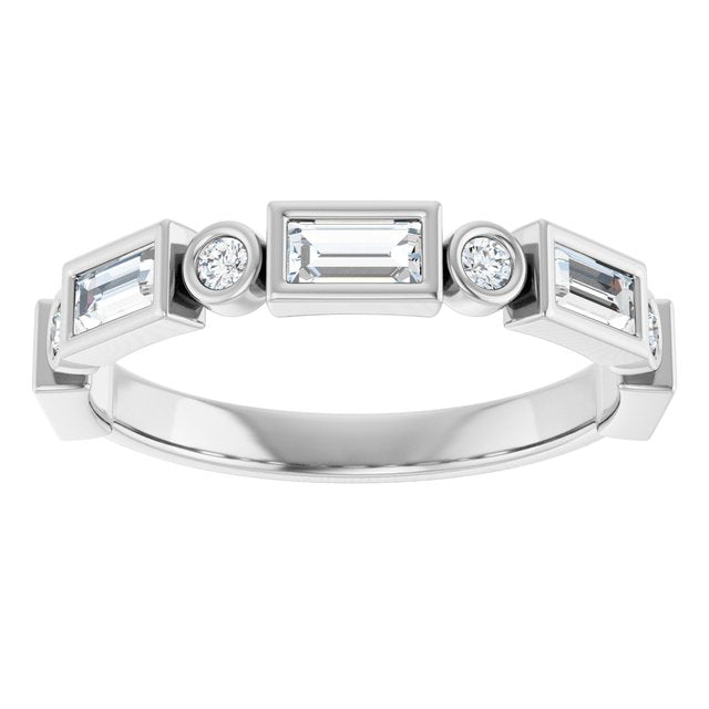 14K Rose 1/2 CTW Natural Diamond Anniversary Band