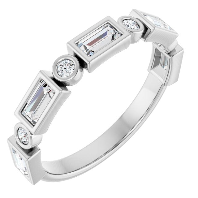 14K Rose 1/2 CTW Natural Diamond Anniversary Band