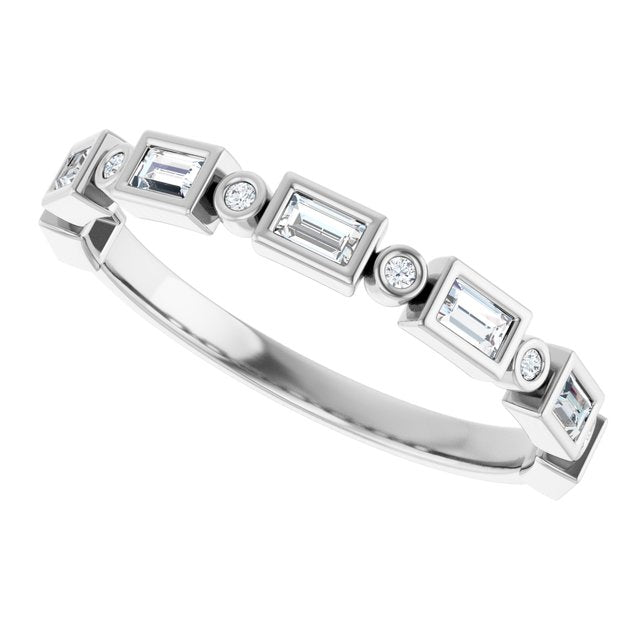 14K Rose 1/2 CTW Natural Diamond Anniversary Band