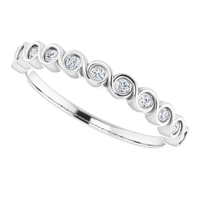 14K Rose 1/4 CTW Natural Diamond Anniversary Band