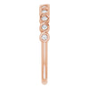 14K Rose Gold 1/4 CTW Marquise Diamond Anniversary Band