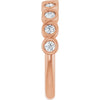 14K Rose Gold 1/4 CTW Marquise Diamond Anniversary Band