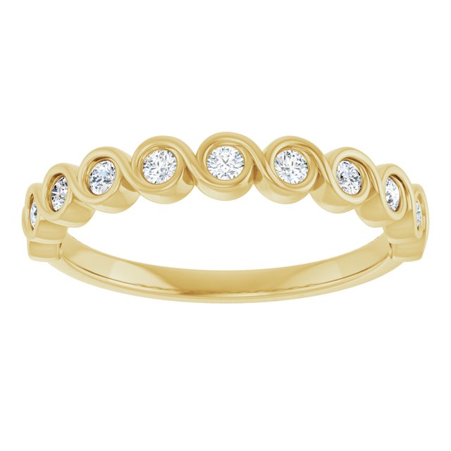 14K Rose 1/4 CTW Natural Diamond Anniversary Band