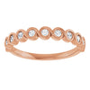 14K Rose Gold 1/4 CTW Marquise Diamond Anniversary Band