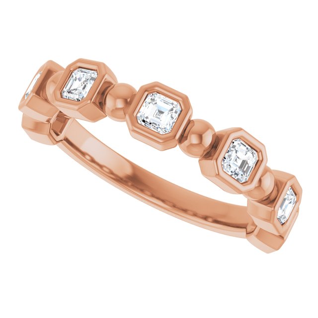 14K Rose 1/3 CTW Natural Diamond Anniversary Band