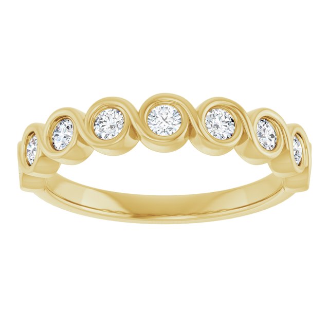 14K Rose 1/4 CTW Natural Diamond Anniversary Band