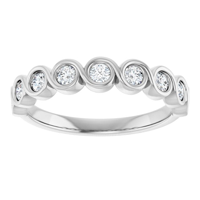 14K Rose 1/4 CTW Natural Diamond Anniversary Band