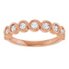 14K Rose Gold 1/4 CTW Marquise Diamond Anniversary Band